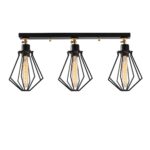 METALLIC PENDANT LIGHT IN BLACK HM7242 70x18x29 cm.