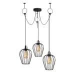 METALLIC PENDANT LIGHT IN BLACK HM7271 Φ100Χ130cm