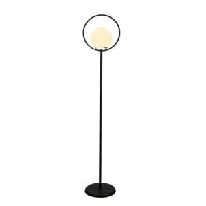 FLOOR LAMP BLACK METAL WITH GLASS HM7344 30x30x155 cm.