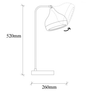 TABLE LAMP BLACK AND BRONZE HM7295 17x26x52cm