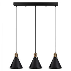 PENDANT LIGHT METALLIC BLACK HM7313 70X19X37-117 cm.