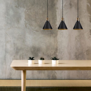 PENDANT LIGHT METALLIC BLACK HM7313 70X19X37-117 cm.