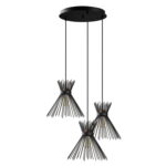 METALLIC PENDANT LIGHT IN BLACK E27 HM7233 63x63x128cm