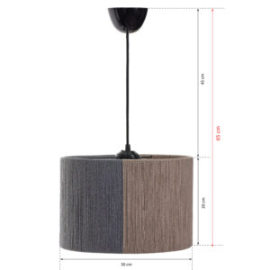 CEILING PENDANT HM7656.01, BEIGE GREY, ROPE, Φ30x65