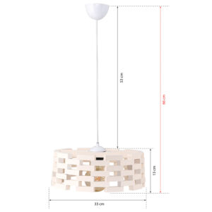 CEILING PENDANT HM7650.01, CREAM COLOR, Φ33x66