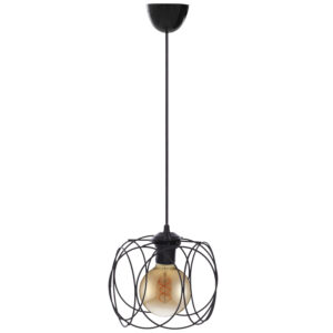 CEILING PENDANT BLACK METAL RINGS Φ23x62Hcm.HM7809.01