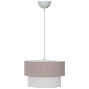 CEILING PENDANT DOUBLE CYLINDER CAP BEIGE-OFF-WHITE Φ30x80Hcm.HM7619.04