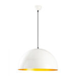 METALLIC PENDANT LIGHT IN WHITE AND GOLD HM7235 50x50x121 cm.