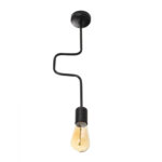 METALLIC PENDANT LIGHT BLACK HM7252 12Χ6X123 cm.