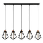 CEILING LAMP METALLIC BLACK HM7318 88x18x112cm