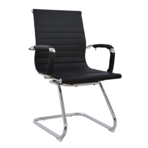 Conference chair HM1023.01 with arms and black PU 58x62x90cm