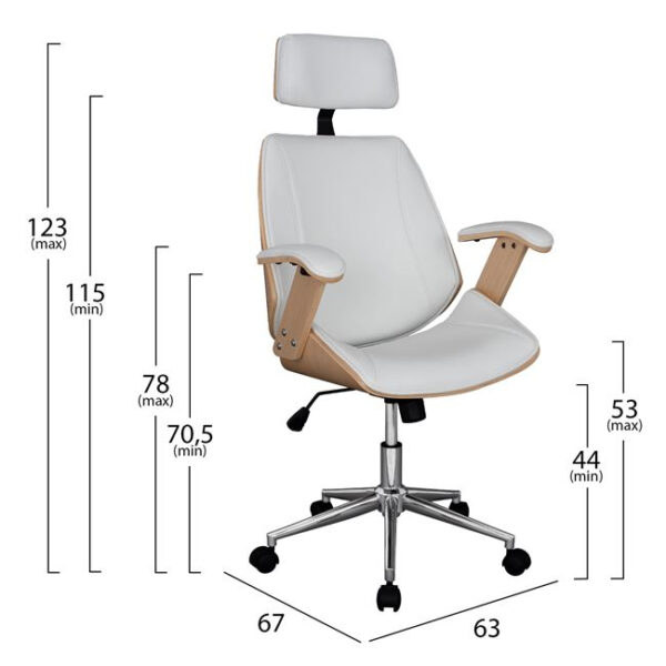Manager's Office chair Superior Pro HM1109.02 Sonama-White 63x67x123 cm