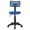 Office chair HM1026.06 blue with mesh fabric 40,5x50,5x91,5 cm.