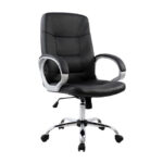 Manager's office chair HM1024.01 with chromed base 64x55x120 cm.