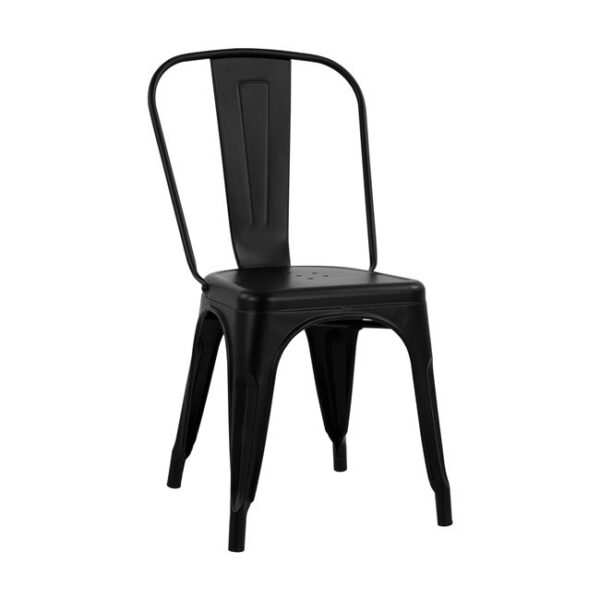 Metallic chair Melita in black matte 45x47x85cm HM8641.22