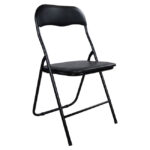 Chair Foldable PU Black HM0044 38x47x82 cm.