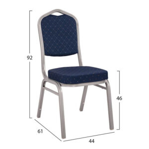 Chair Conference-Catering HM0054 Hilton in Blue color 44x61x92 cm