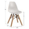 Chair Twist Kid HM8453.01 with wooden legs and seat PP white 30,5x33x59 cm