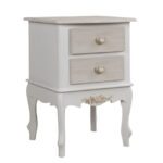 Nightstand Melody HM7012.02 white/grey patina 42Χ34Χ57cm
