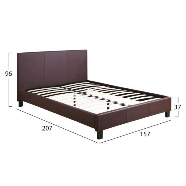 Bed Becca with Brown PU HM553.02 150x200