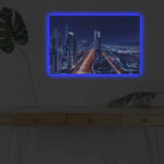 WALL ART WITH LED NIGHT CITY 70x45 HM7338