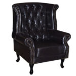 Armchair Chesterfield-style, Polina, HM0053.01 PU Dark Brown 83x75x107 cm