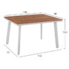 Set 5 pieces Table & Armchairs Aluminum Polywood White Color HM10459