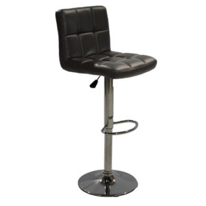 Bar Stool Diana HM202.01 Black PU with back and gas lift
