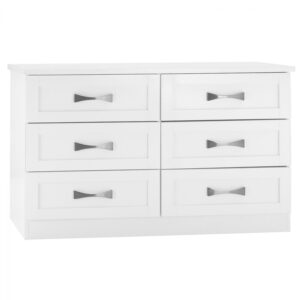 WHITE DRESSER HM317.05 WITH 6 DRAWERS 120X40X76cm.