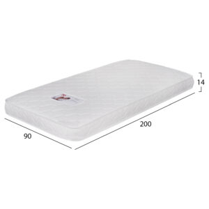 ΣΤΡΩΜΑ ΜΕ FOAM JORDY 90X200x15Y-- FB9374.10  (ROLL PACKING) ΛΕΥΚΟ
