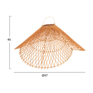ΦΩΤΙΣΤΙΚΟ ΟΡΟΦΗΣ ΚΡΕΜΑΣΤΟ FB97880.02 RATTAN ΣΕ ΜΠΕΖ ΤΗΣ ΑΜΜΟΥ ΧΡΩΜΑ Φ97x46Υεκ