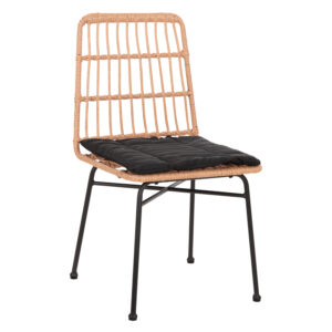 ΚΑΡΕΚΛΑ FB95705.11 ΜΑΥΡΗ ΜΕΤΑΛΛΙΚΗ ΜΕ ΜΑΞΙΛΑΡΙ-WICKER ΜΠΕΖ 46