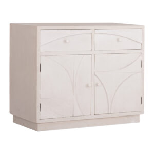 ΜΠΟΥΦΕΣ FB918046 MDF ΣΕ ΥΠΟΛΕΥΚΟ ΧΡΩΜΑ-2 ΣΥΡΤΑΡΙΑ & 2 ΠΟΡΤΕΣ 107x38x82