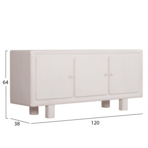 ΜΠΟΥΦΕΣ FB918068 MDF ΣΕ ΥΠΟΛΕΥΚΟ ΧΡΩΜΑ-3 ΠΟΡΤΕΣ 140x38x64Υεκ.